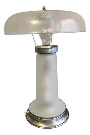 Space Age Bell Lamp in Murano Glass and Opaline attributed to Mazzega, 1980s