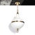 Mid-Century Modern Murano Glass & Brass Banded Detailed Pendant Chandelier For Sale - Image 18 of 18