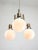 Mid-Century Scandinavian Chrome & Opaline Chandelier, 1960s For Sale - Image 4 of 11