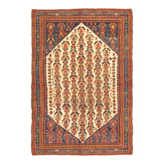 Antique Northwest Persian Rug With Allover Geometric Design, 4'5" × 6'5" For Sale