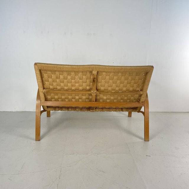 Mid-Century Italian Wood and Chord Lounge Bench For Sale - Image 10 of 16
