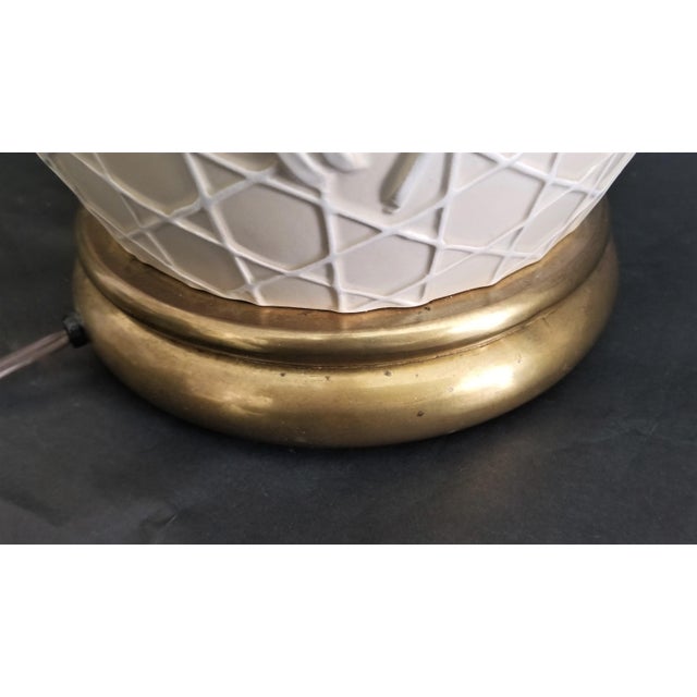 1979 Large Chapman Iris Table Lamp For Sale - Image 10 of 11