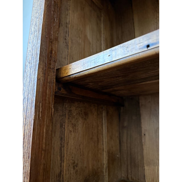 Vintage Rustic Solid Reclaimed Wood Farmhouse Bookcase For Sale - Image 10 of 11