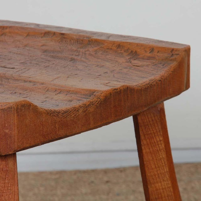 Tripod Stool in the style of the Ateliers De Marolles, 1960 For Sale - Image 3 of 7