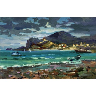 Oil Painting the Sea Before the Storm Yuriy Suprunchuk For Sale