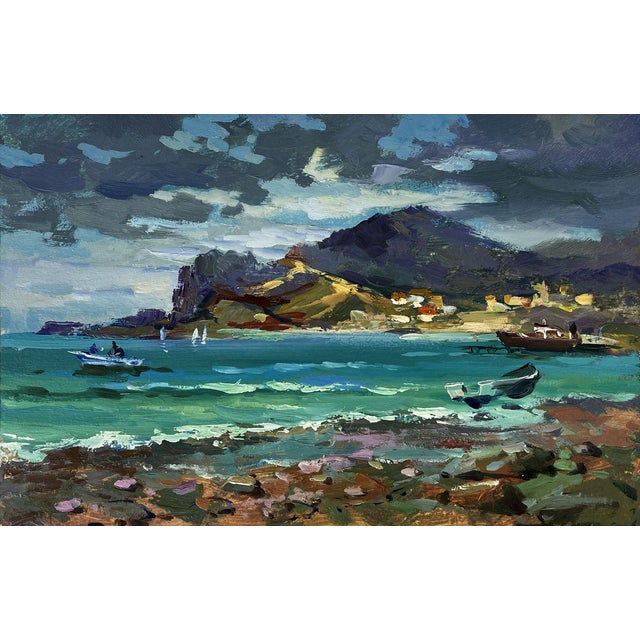 Oil Painting the Sea Before the Storm Yuriy Suprunchuk For Sale