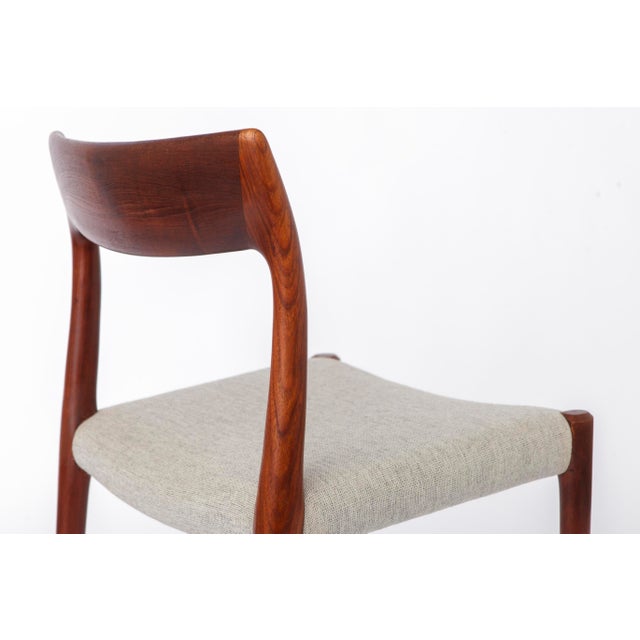 Mid-Century Danish Model 77 Dining Chairs in Teak by Niels Otto (N. O.) Møller for J.L. Møllers, 1959, Set of 4 For Sale - Image 9 of 10