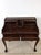 Vintage Walnut Chippendale Style Open Front Writing Desk With Brass Hardware For Sale - Image 16 of 18
