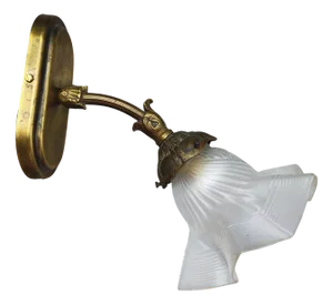 Pre-War Brass Wall Lamp, 1890s