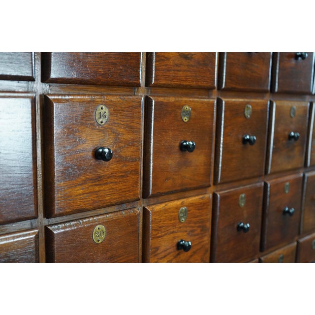 Large Dutch Oak Apothecary Cabinet, 1920s For Sale - Image 13 of 18