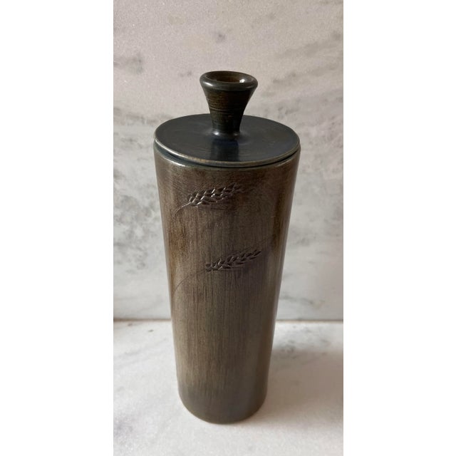 Vintage Mid Century Ceramic Silo Lidded Jar For Sale - Image 10 of 10