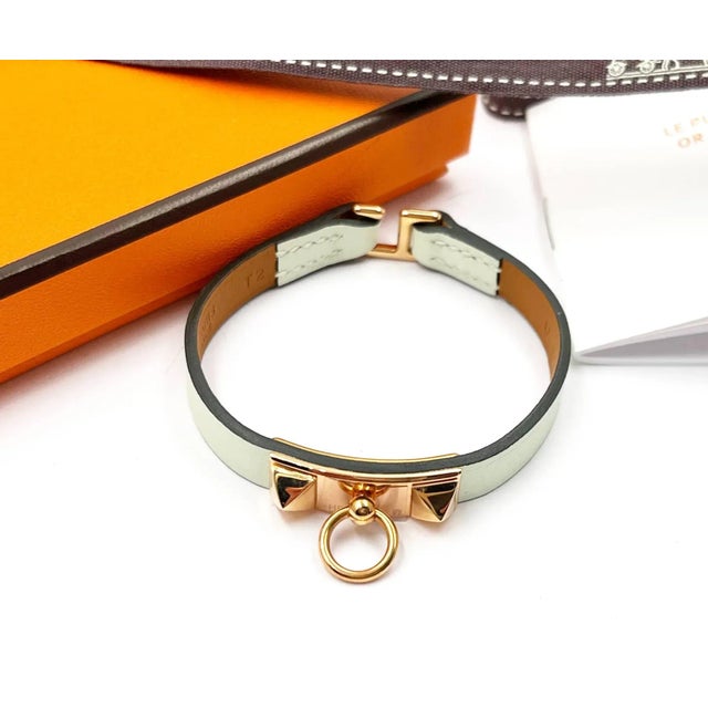 Hermes Brand New Rose Gold Rivale Mini Vert Fizz Mint