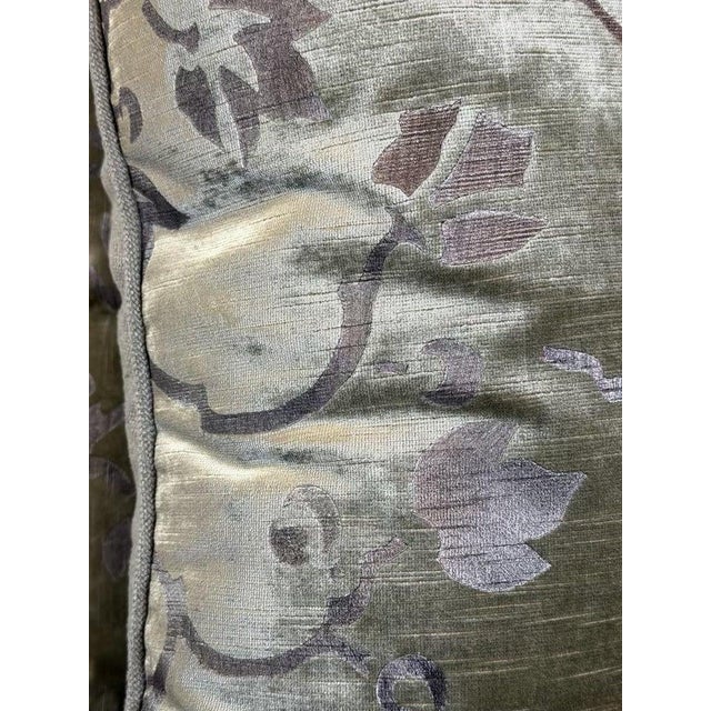 Pair of Stenciled Nomi Velvet Pillows For Sale In Los Angeles - Image 6 of 8