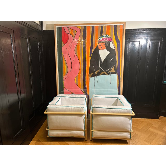Cassina LC2 Lounge Chairs by Le Corbusier for Cassina, 1980s, Set of 2 For Sale - Image 4 of 18