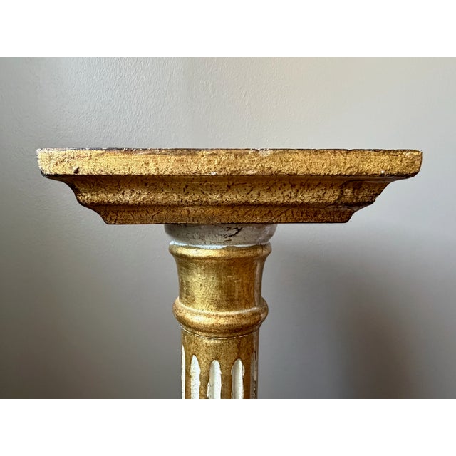 Gold Mid Century Florentine Italian Pedestal For Sale - Image 8 of 18