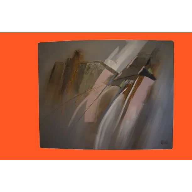 1970s Large Lee Reynold Abstracts Painting For Sale - Image 4 of 4