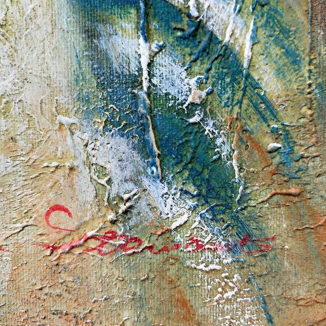 Beige S. Pereira, Bust of Egyptian Inspiration, Oil on Canvas, Framed For Sale - Image 8 of 9