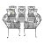 Early 20th Century Salterini Mt. Vernon Wrought Iron Patio Chairs - Set of 8 For Sale
