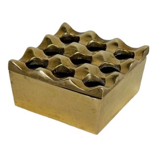 Vintage Sculptural Brass Beck and Jung Ultima 15 Style Ashtray For Sale