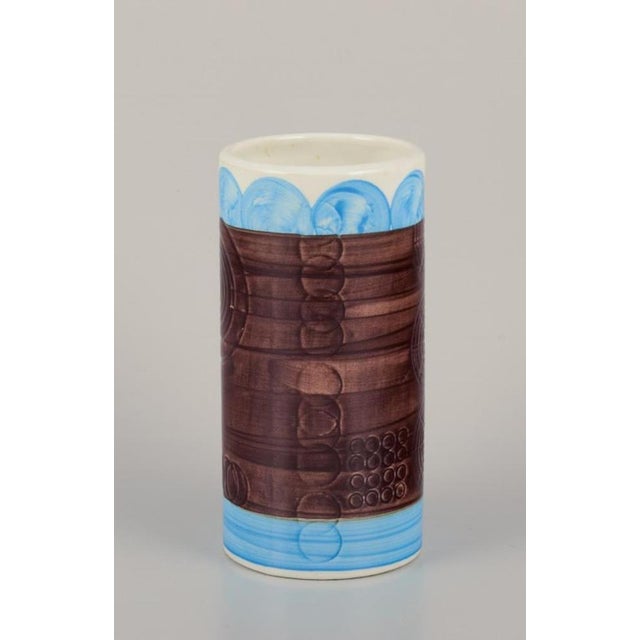 Modernist Sarek Ceramic Vase by Olle Alberius for Rörstrand For Sale - Image 3 of 8