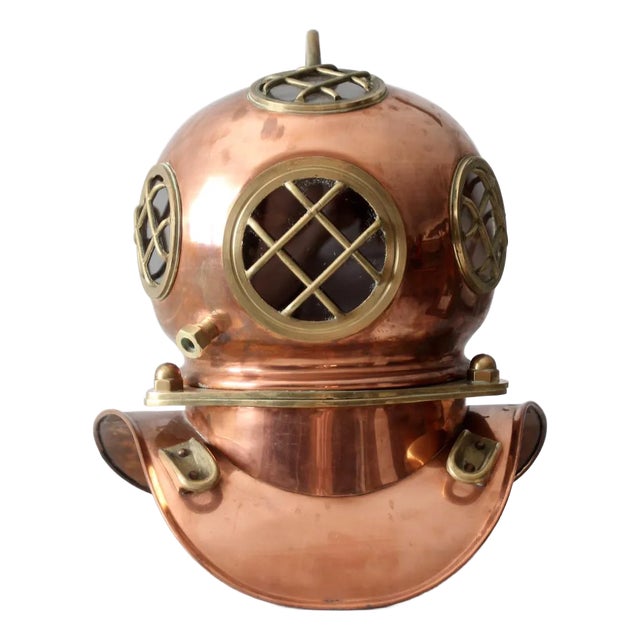 Antique Copper Diving Helmet For Sale