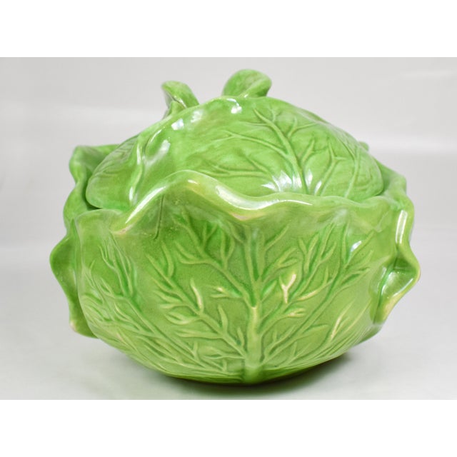 MidCentury Holland Mold Ceramic Lettuce or Cabbage Serving Bowl With