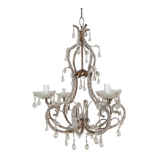French Beaded Murano Drops Chandelier, Circa 1920 For Sale