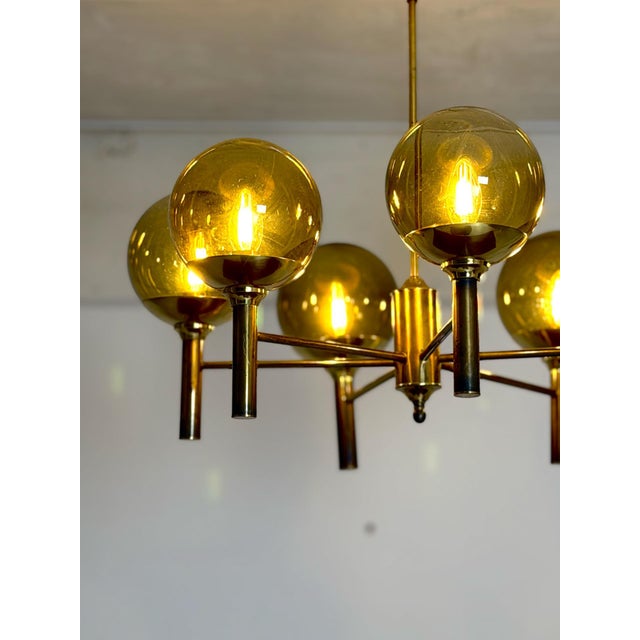 Metal Brass and Glass Pendant from Svend Mejlstrøm, 1960s For Sale - Image 7 of 8