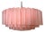 Large Pink Etched Murano Glass Tube Chandelier, 1990s For Sale