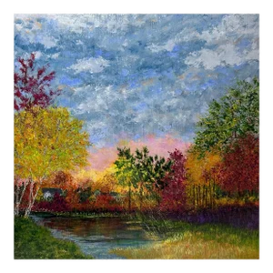 "The Colors of Autumn" Contemporary Original Impressionist Style Landscape Painting by Deb Bossert