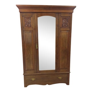 Wardrobe With Beveled Mirror For Sale