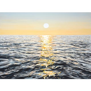 Warm Light on the Water.Modern Original Painting For Sale