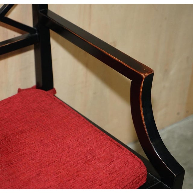 Brown Vintage Chinese Ebonised Side Chairs, Set of 2 For Sale - Image 8 of 18