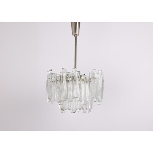 Fuente Chandelier in Ice Glass from Kalmar, Germany, 1970s For Sale - Image 11 of 13
