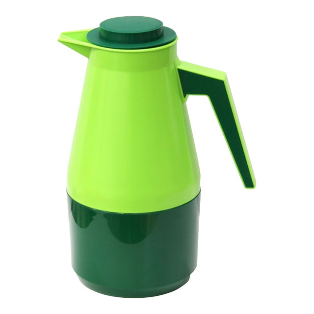 1960s Chartreuse Green Swedish Carafe Pitcher by June For Sale