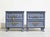 Traditional Mid Century Traditional Nightstands Brass Hardware in Blue - Newly Painted For Sale - Image 3 of 13