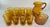 Set of 12 Vintage Mid Century Morgantown Amber Crinkled Glasses For Sale - Image 9 of 9