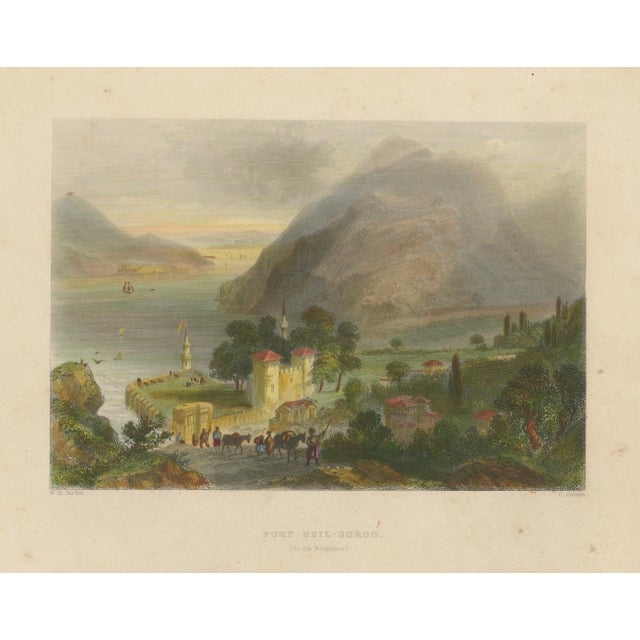 After Bartlett, Bosporus View with Beil-Gorod Fort, 1839, Steel Engraving For Sale - Image 9 of 10