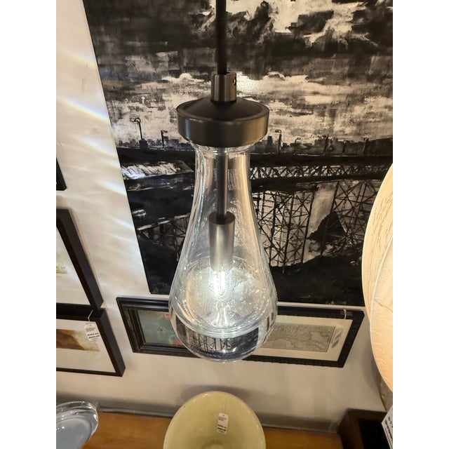 Black Alison Berger for Restoration Hardware Rain Pendant For Sale - Image 8 of 12
