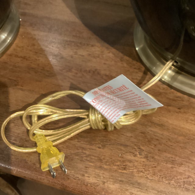 Black 1990s Ralph Lauren Malin Ming Lamps With Cream Coolie Shades - a Pair For Sale - Image 8 of 9