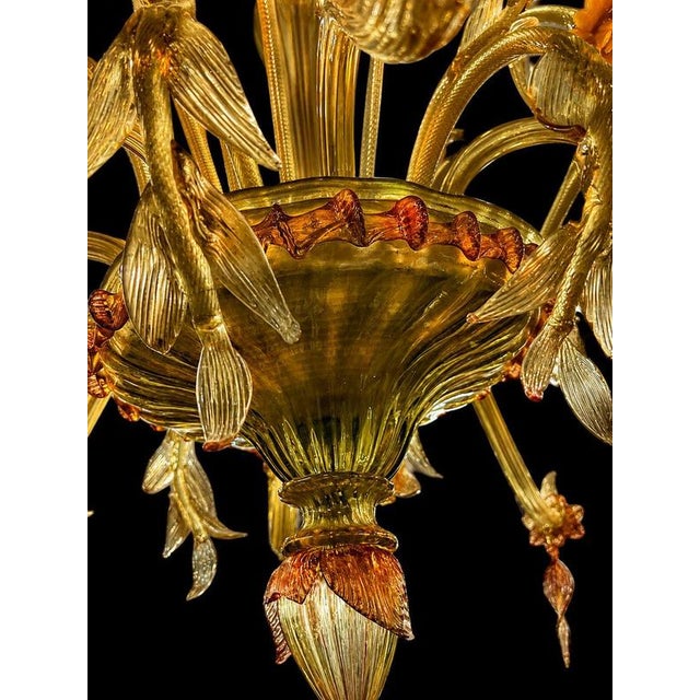 Murano Glass Chandelier, 1950s For Sale - Image 11 of 18
