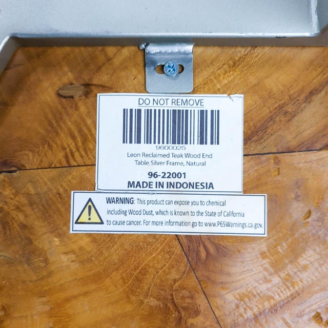 Wood New Pacific Direct Leon Reclaimed Teak Wood End Table For Sale - Image 7 of 7
