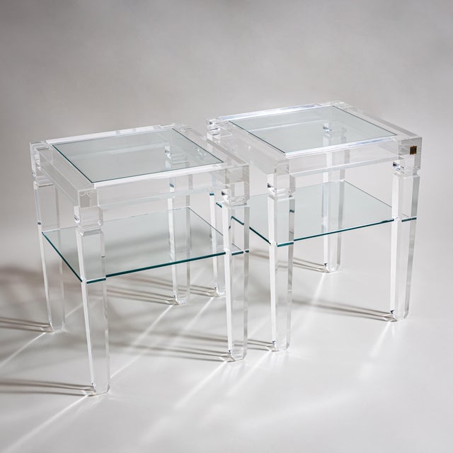 Acrylic Glass Side Tables from Fabianart, Rome / Italy, 1990s, Set of 2 For Sale - Image 10 of 10