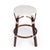 Spritely Home Accent Furniture Tobias 24 in. Seat Height Round Rattan Backless Counter Stool, White/Brown Dot / Dark Brown Rattan Frame For Sale - Image 4 of 9