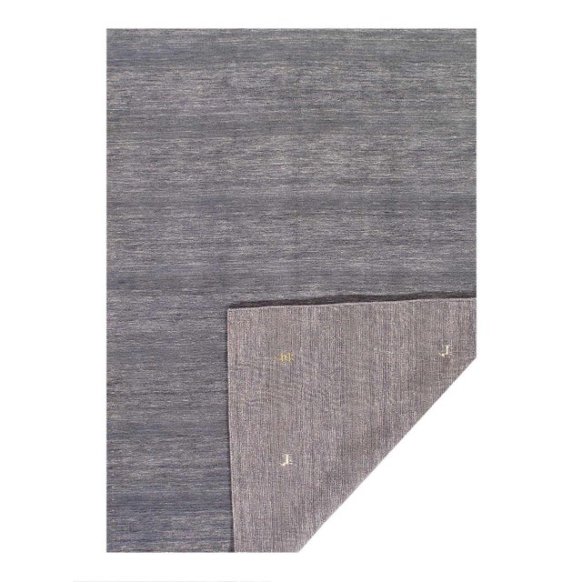 Traditional Pasargad DC Gray Color Fine Hand Knotted Gabbeh Rug For Sale - Image 3 of 3
