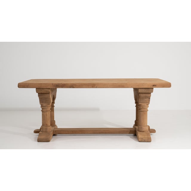 Brutalist Oak Dining Table For Sale - Image 11 of 13