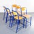 1970s French Blue Stacking D Back High Bar Chair from Mullca, 1970s, Set of 6 For Sale - Image 5 of 11