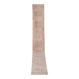 1960s Vintage Turkish Oushak Extra Long Runner - Stair Tread 2'7'' X 22'2'' For Sale