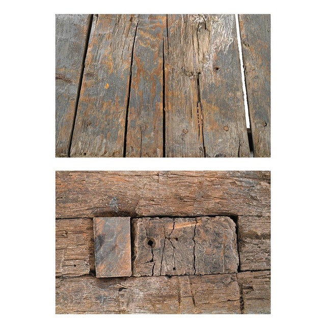 Vintage Teak Wood Table, 1940s For Sale - Image 4 of 6