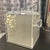 Wonderful vintage 1970s lucite and acrylic ice bucket. It has two faceted side handles and a beveled edge lid with a...